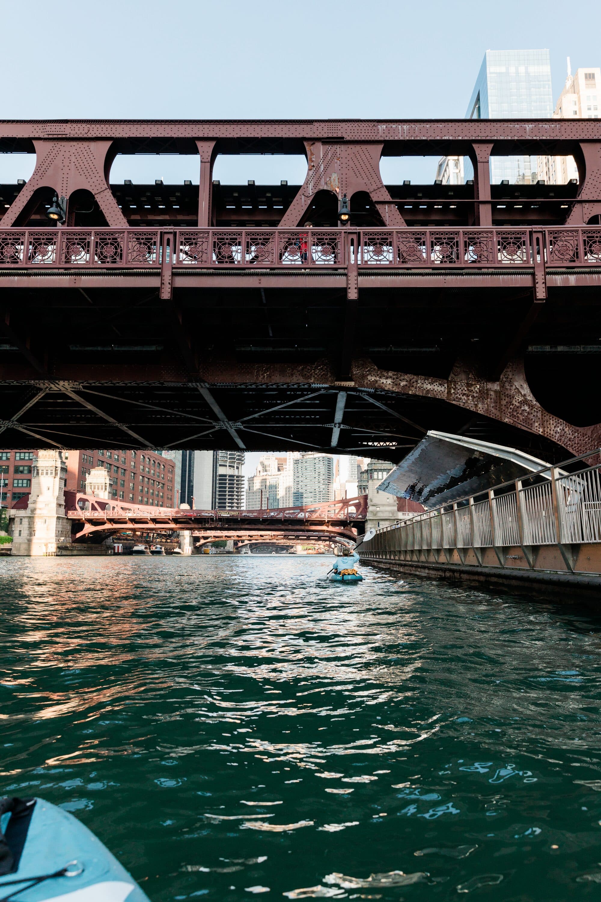 Reflections of buildings in the water